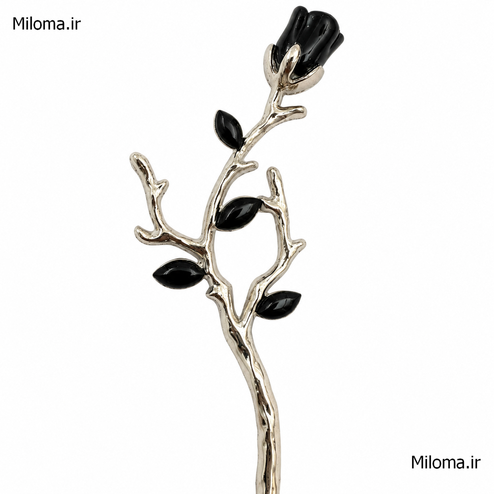 گیره مو زنانه مدل کانزاشی رز مشکی کد 1034
