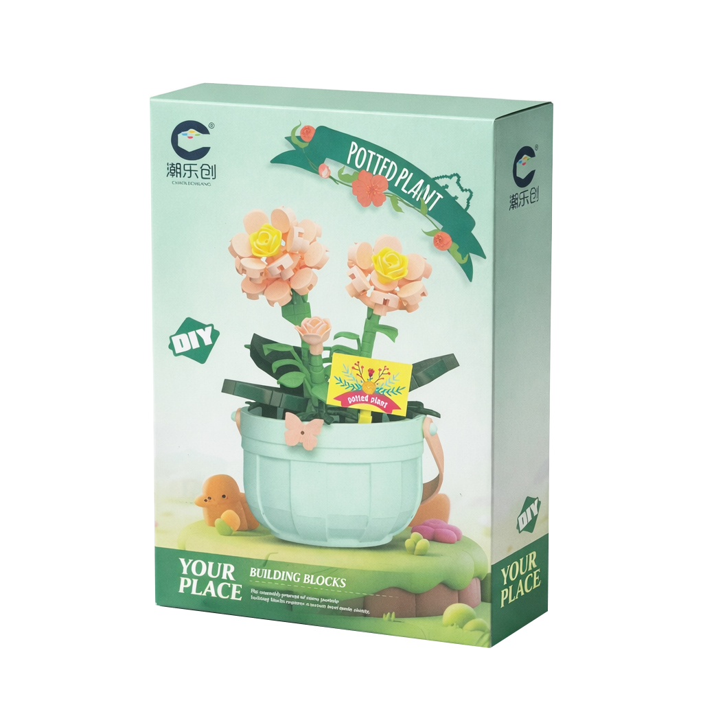 ساختنی 199 تکه Potted Planet مدل گل رز صحرایی کد 7481